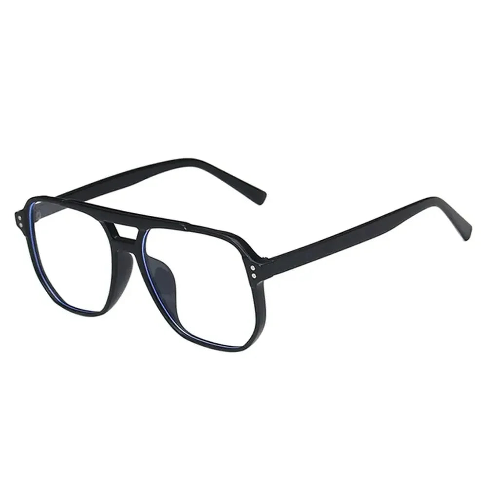 1 unidad de gafas modernas con filtro de luz azul, nuevas, para hombre y mujer, con montura transparente para usar frente a pantallas de ordenador, estilo retro y forma cuadrada.