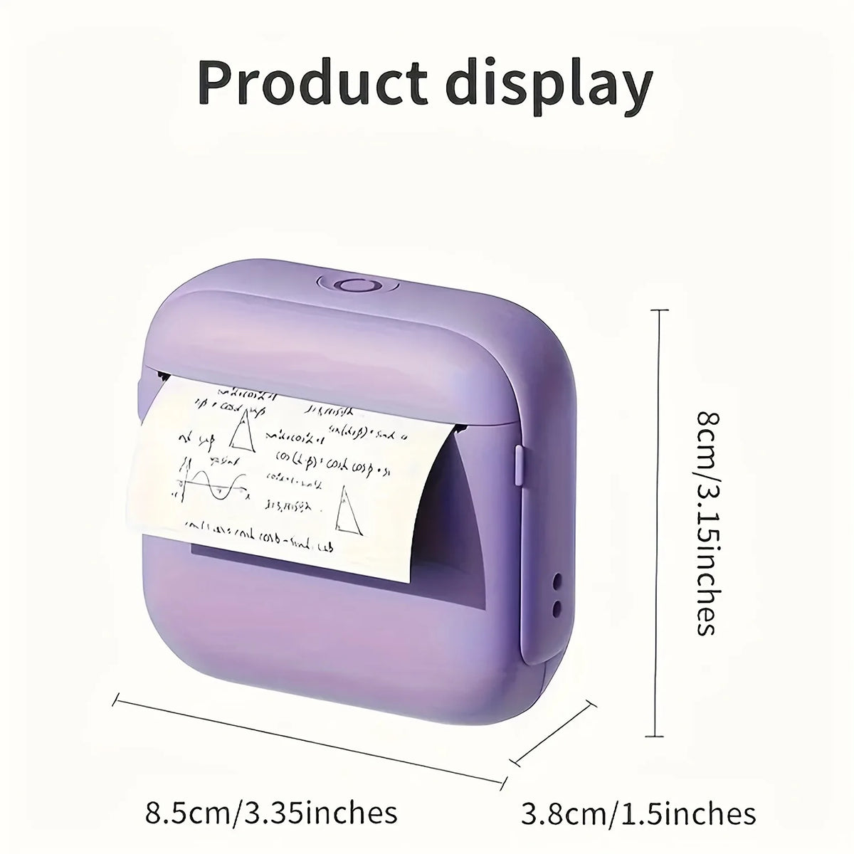Mini Impresora Térmica Inalámbrica Portátil, Bluetooth, Impresión Instantánea, Compatible con iOS y Android, Impresión de Alta Calidad