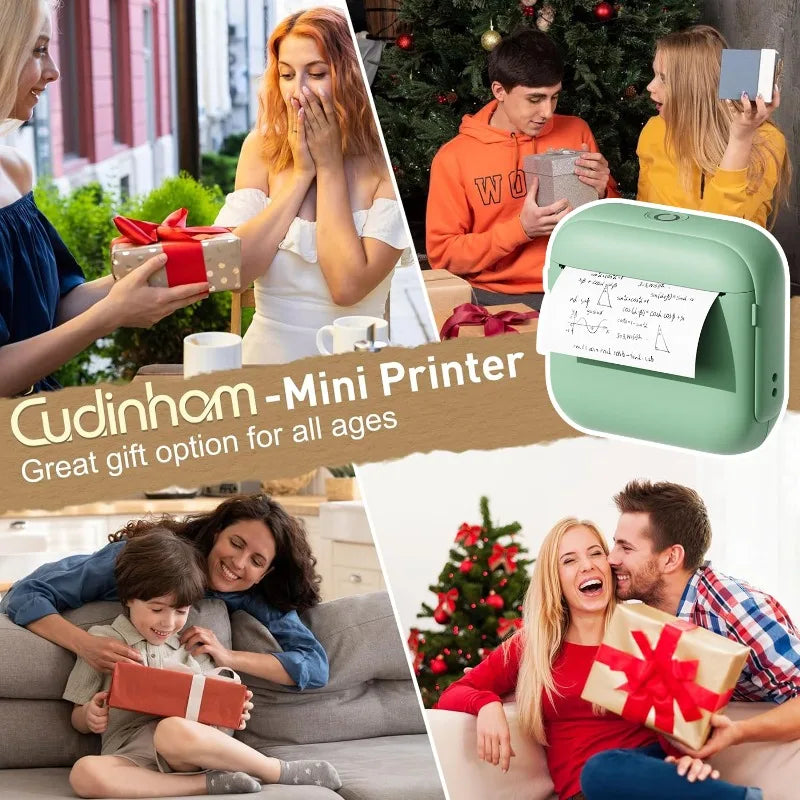 Mini Impresora Térmica Inalámbrica Portátil, Bluetooth, Impresión Instantánea, Compatible con iOS y Android, Impresión de Alta Calidad