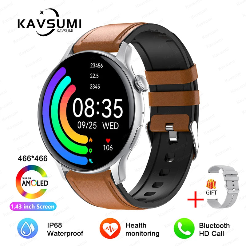 Reloj inteligente para mujer, pantalla AMOLED, siempre visualización del tiempo, NFC, IP68, resistente al agua, llamada deportiva, reloj inteligente para mujer, esfera personalizada
