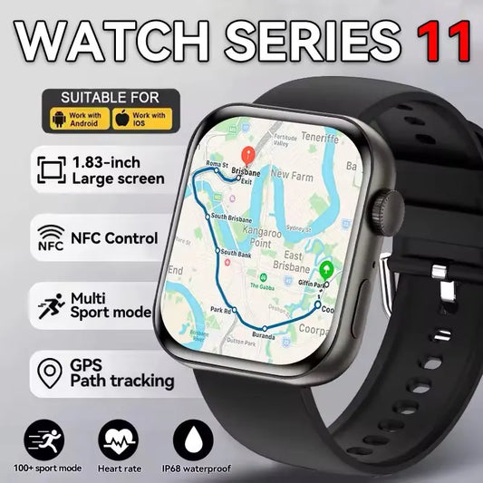 Reloj Inteligente Serie 10 Watch 10 GPS con Memoria DT, Música, Video, Llamadas Bluetooth, Monitor de Ritmo Cardíaco, Resistente al Agua, NFC, para Apple y Android