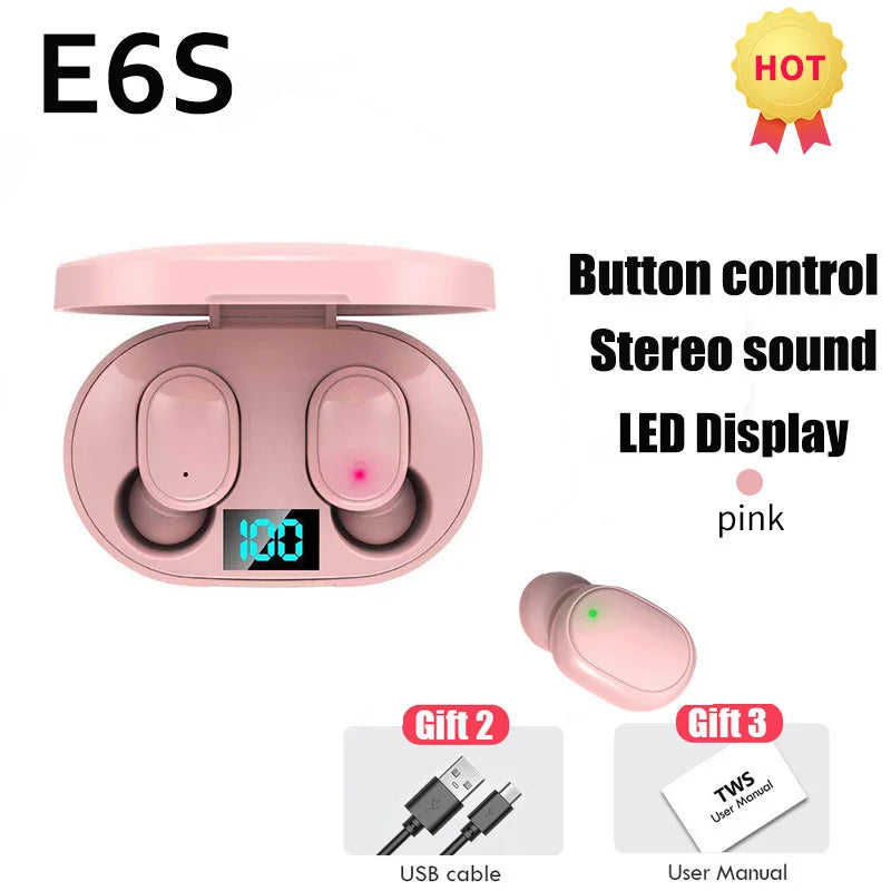 Auriculares inalámbricos con Bluetooth, auriculares estéreo HIFI para música, auriculares deportivos con reducción de ruido y micrófono para iPhone, Huawei, Realme