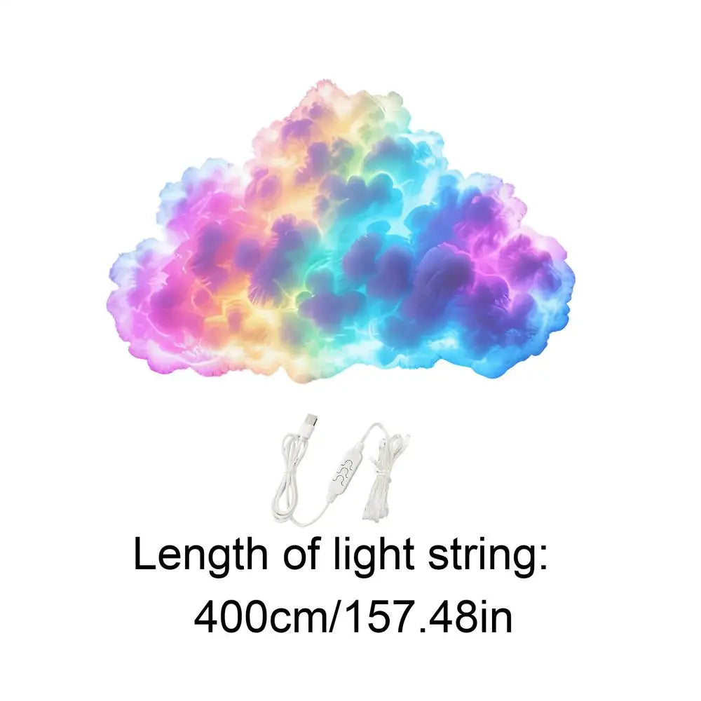 Lámpara LED 3D de nube de trueno, luz nocturna con ritmo musical alimentada por USB para dormitorio, escritorio, decoración de sala de juegos, iluminación de ambiente, regalo