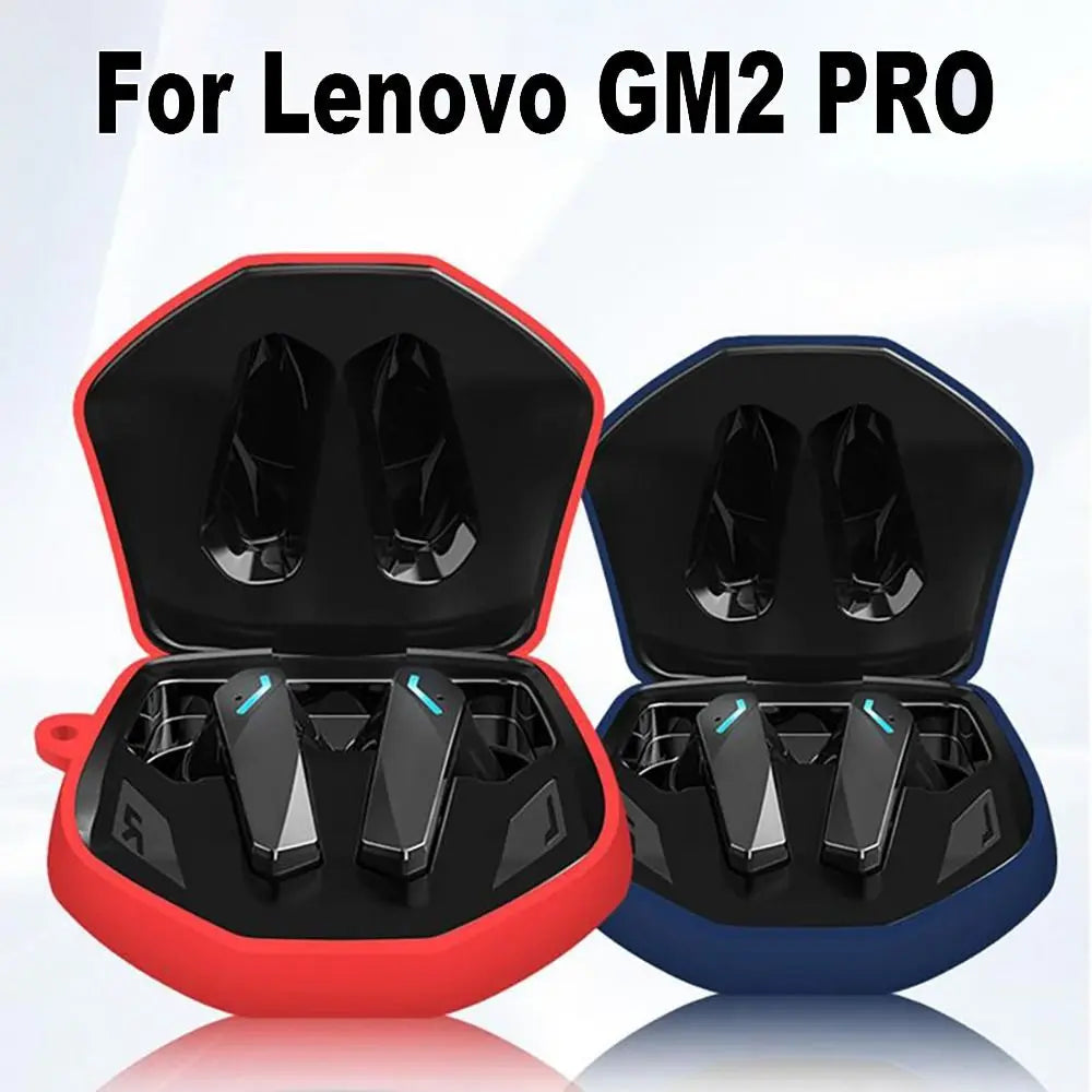 Estuche de almacenamiento de auriculares para Lenovo GM2 PRO, funda para auriculares inalámbricos, bolsa de transporte de silicona, Protector de auriculares a prueba de golpes con mosquetón