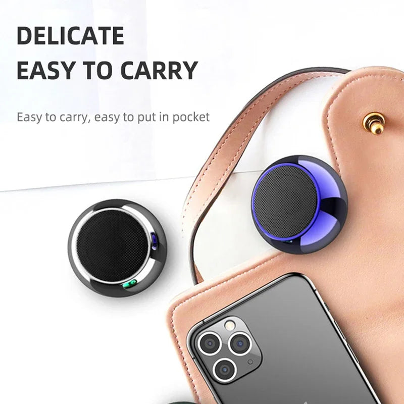 Mini altavoz Bluetooth, reproductor inalámbrico HiFi TWS, altavoz metálico de alta potencia para música, teléfonos móviles y tabletas, subwoofer portátil para deportes.