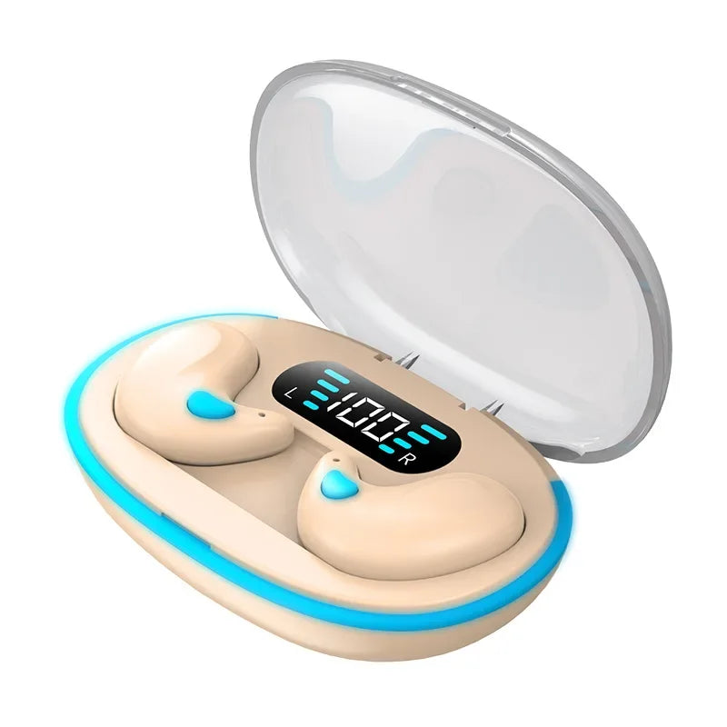 Auriculares inalámbricos Bluetooth 5.3, mini, para dormir, ultrapequeños y portátiles, ideales para orejas pequeñas, con micrófono integrado para llamadas nítidas.