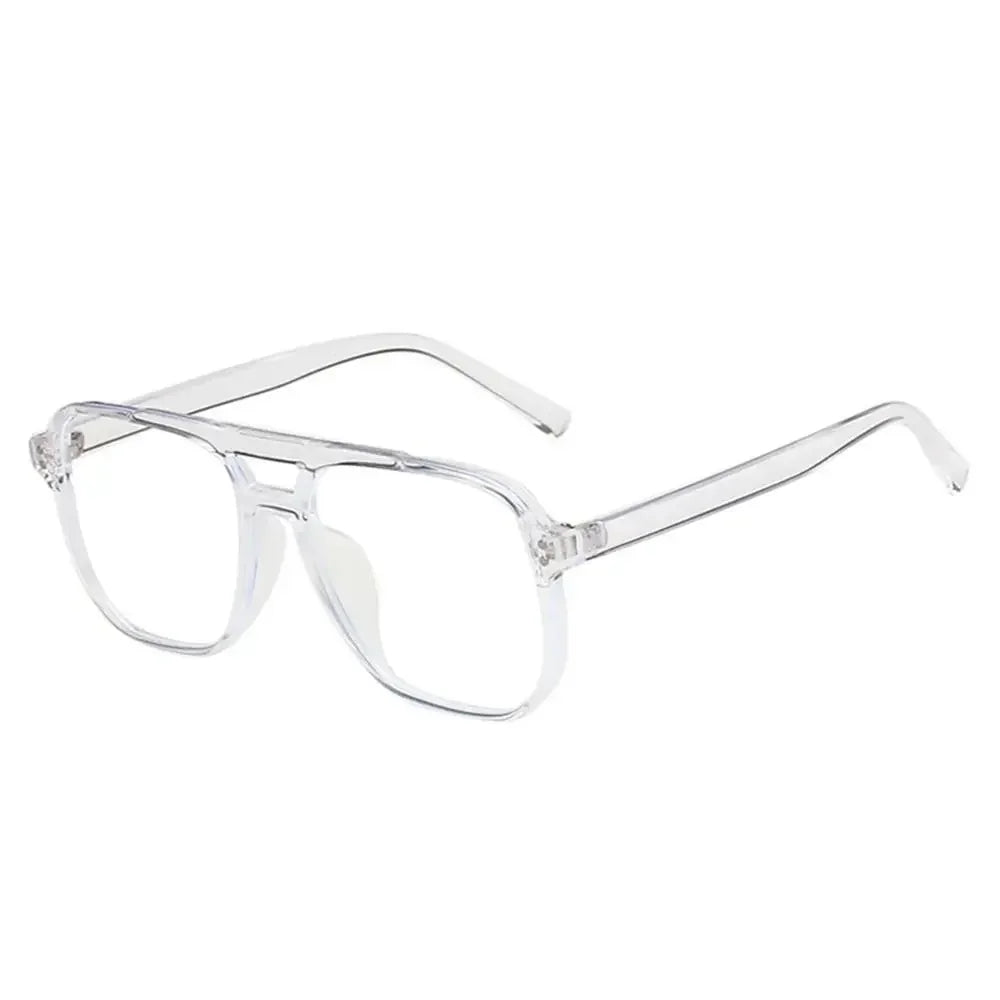 1 unidad de gafas modernas con filtro de luz azul, nuevas, para hombre y mujer, con montura transparente para usar frente a pantallas de ordenador, estilo retro y forma cuadrada.