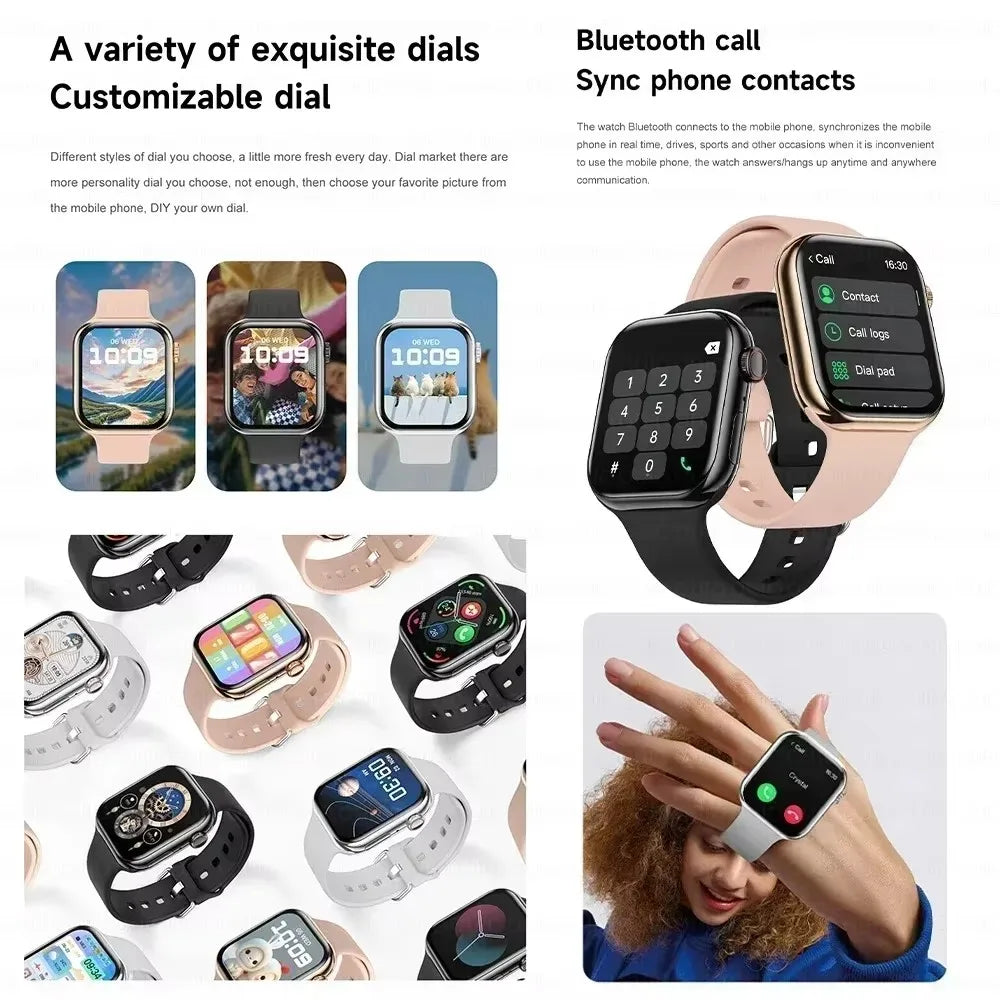 Reloj Inteligente Serie 10 Watch 10 GPS con Memoria DT, Música, Video, Llamadas Bluetooth, Monitor de Ritmo Cardíaco, Resistente al Agua, NFC, para Apple y Android