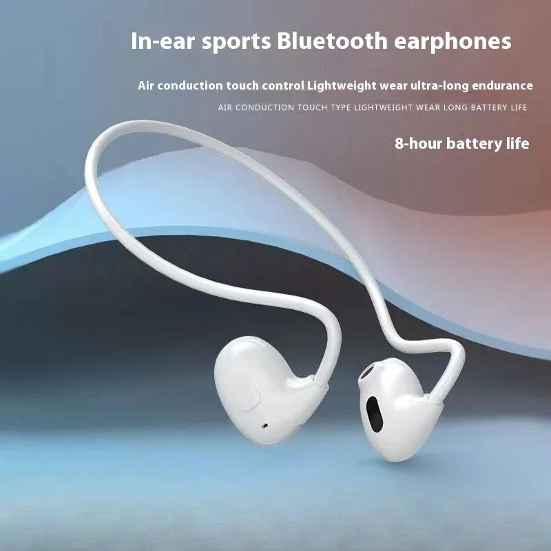 Auriculares Inalámbricos Desmontables con Conducción Aérea, Auriculares Deportivos Bluetooth 5.3 de Diseño Abierto con Micrófono Integrado para Entrenamientos y Música