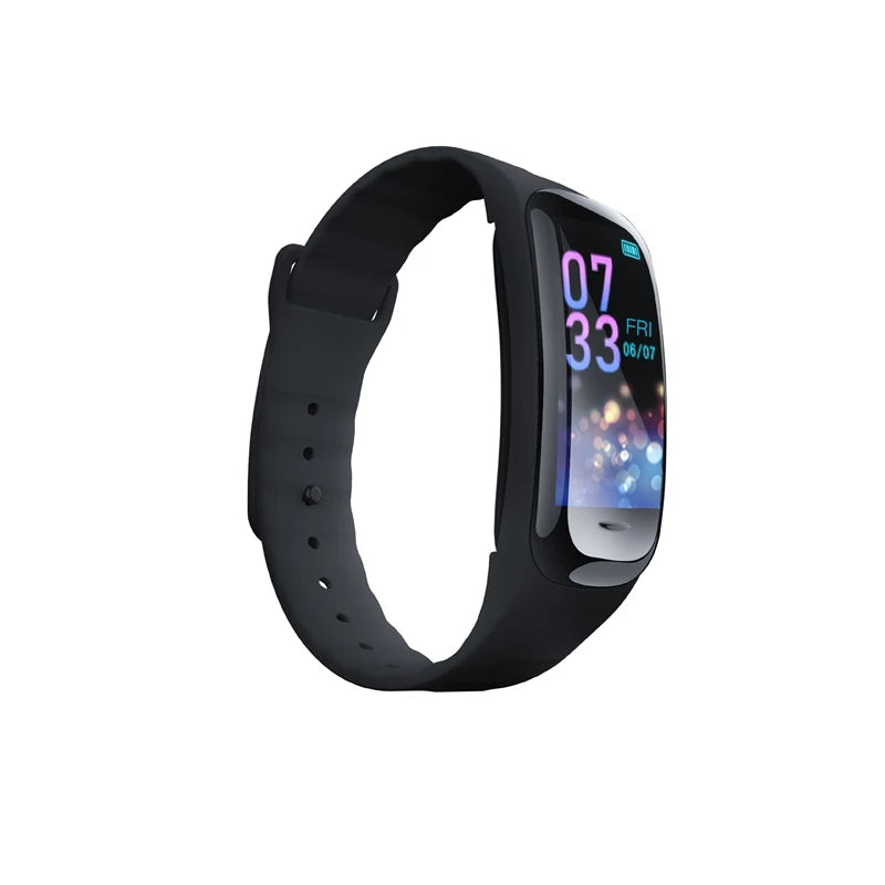 Reloj inteligente C1 Plus con Bluetooth, pulsera deportiva con contador de pasos, rastreador de actividad física, frecuencia cardíaca, presión arterial, sueño, regalo para hombres y mujeres