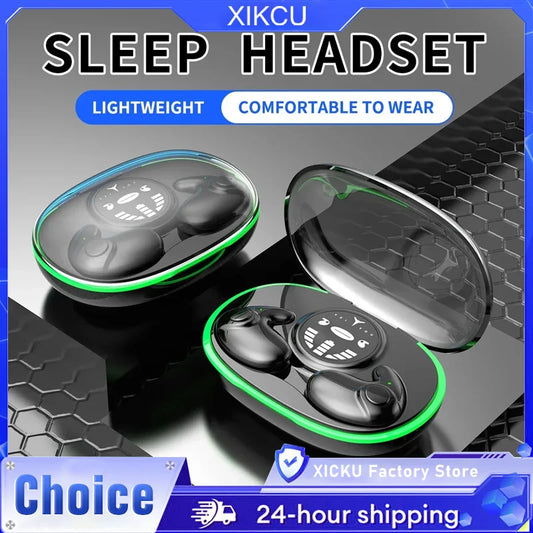 Auriculares Inalámbricos TWS Bluetooth 5.3, Auriculares Invisibles para Dormir, Auriculares Ocultos, Resistentes al Agua IPX5, Reducción de Ruido, Auriculares Deportivos