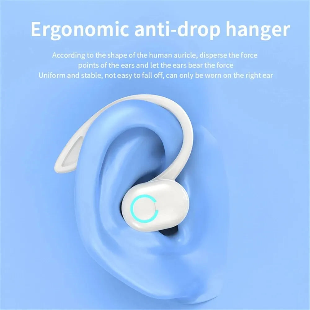 Auriculares inalámbricos con gancho para la oreja, tecnología Bluetooth, ideales para escuchar música, practicar deportes y realizar llamadas manos libres con el teléfono móvil, también aptos para llamadas de negocios.