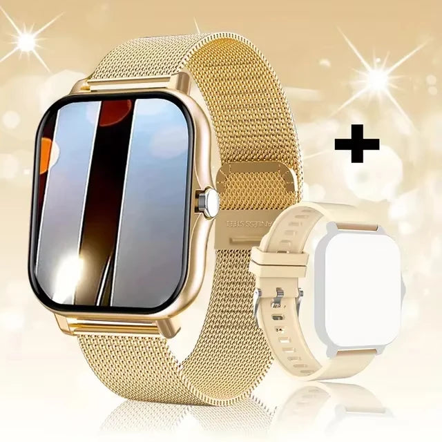 LAXASFIT 2025 nuevo reloj inteligente para hombre, regalo para mujer, pantalla completamente táctil, reloj deportivo para Fitness, reloj inteligente con llamadas Bluetooth