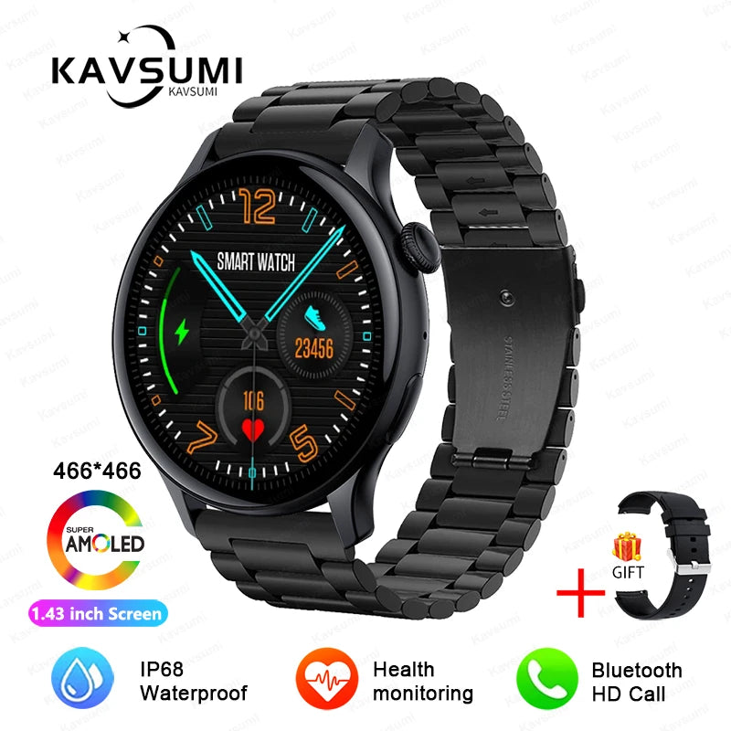 Reloj inteligente para mujer, pantalla AMOLED, siempre visualización del tiempo, NFC, IP68, resistente al agua, llamada deportiva, reloj inteligente para mujer, esfera personalizada