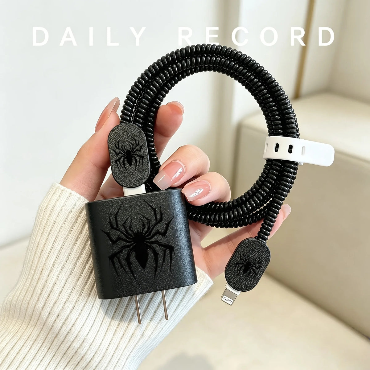 Nuevo estuche protector para cargador, organizador de cables para iPhone 17, 16, 15, 14, 11, 18W, 20W, cubierta antirrotura para el puerto de carga, kit de enrollador de cable de datos