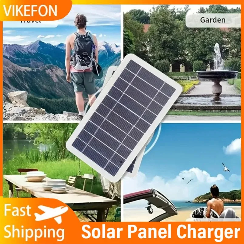 Cargador portátil USB seguro y estable, cargador de panel solar, Compatible con teléfonos, ventiladores, linternas para viajes al aire libre, Camping