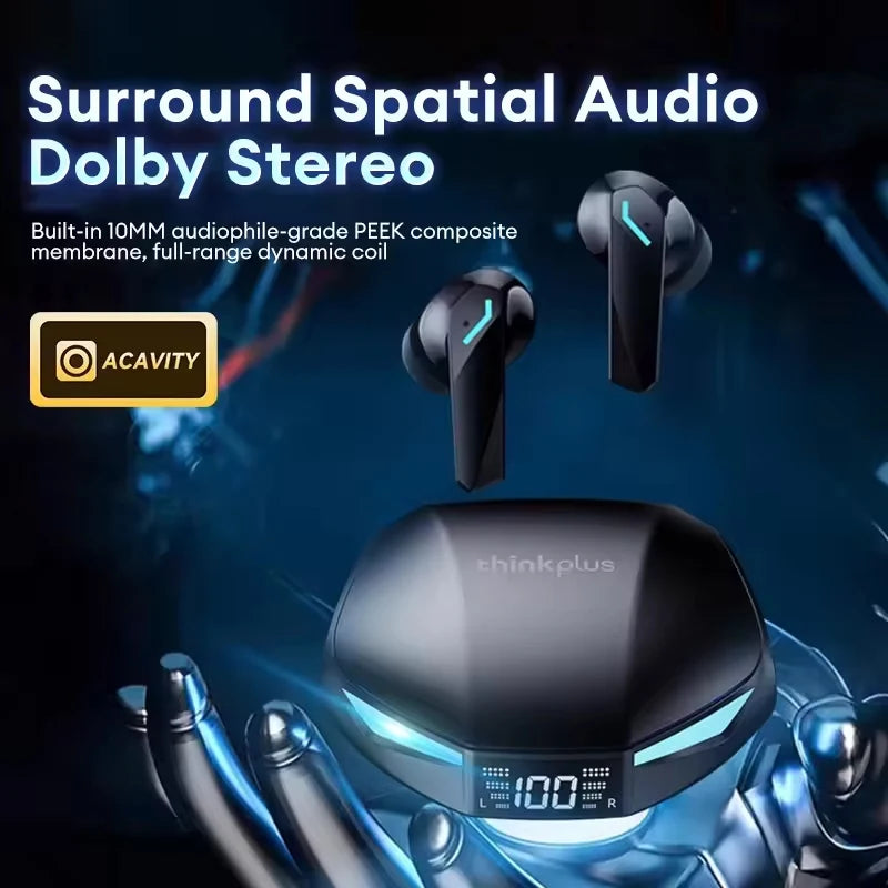 Auriculares de Traducción Lenovo XT53 TWS Bluetooth, Llamadas de Voz HD, Reducción de Ruido, Auriculares para Oficina y Viajes, Auriculares con Traductor de IA