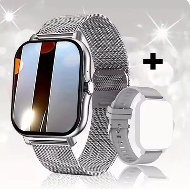 LAXASFIT 2025 nuevo reloj inteligente para hombre, regalo para mujer, pantalla completamente táctil, reloj deportivo para Fitness, reloj inteligente con llamadas Bluetooth