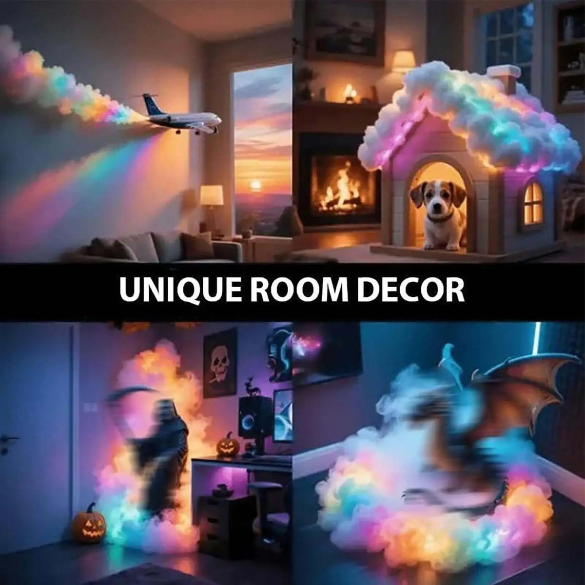 Lámpara LED 3D de nube de trueno, luz nocturna con ritmo musical alimentada por USB para dormitorio, escritorio, decoración de sala de juegos, iluminación de ambiente, regalo