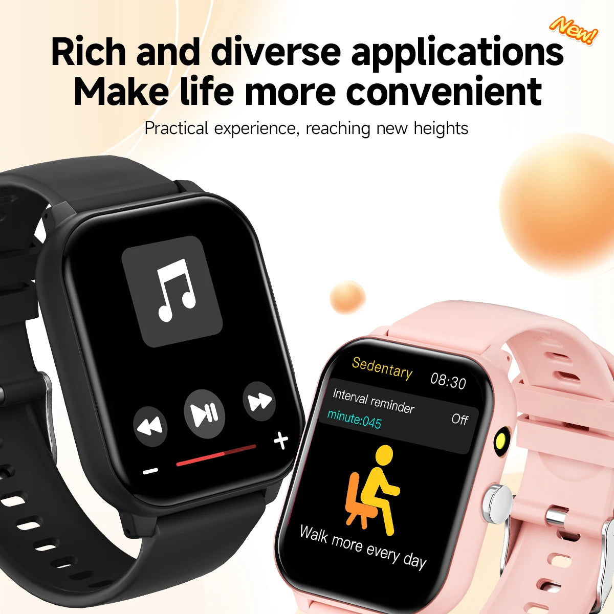 Nuevo Reloj Inteligente para Juegos, 1.83'', Llamadas Bluetooth, Modo Deportivo, Control de Música/Cámara, Linterna LED, Batería de Larga Duración, para Android/iOS