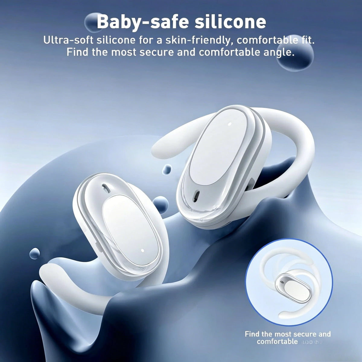 Auriculares Inalámbricos Bluetooth de Diseño Abierto y Sobre la Oreja, con Cancelación de Ruido y Micrófono Integrado, Auriculares Premium