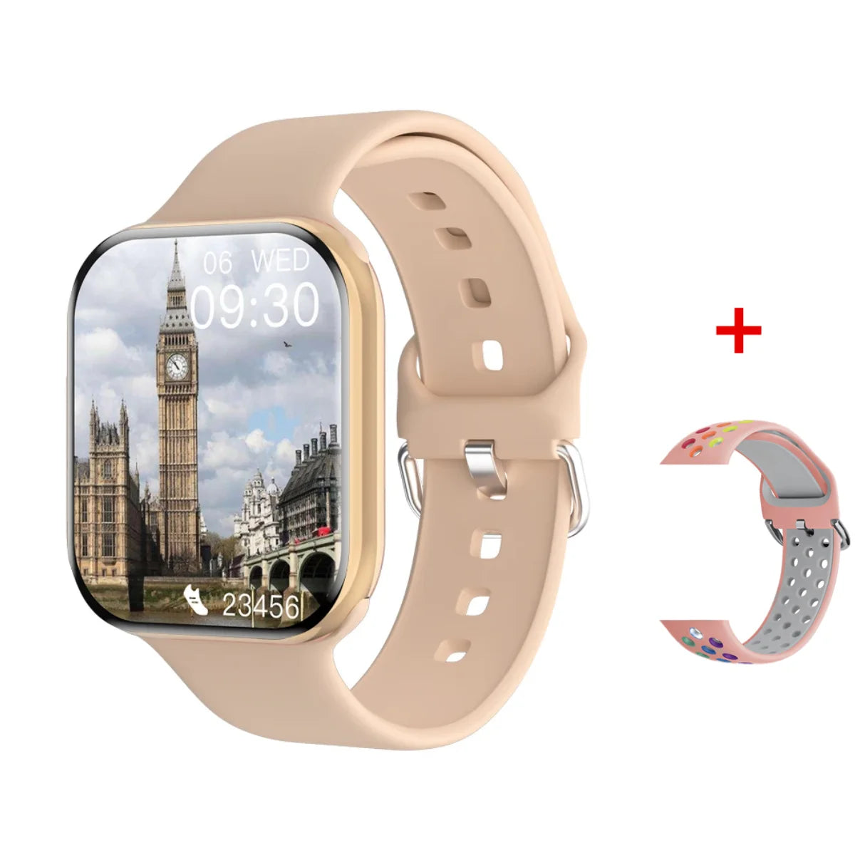 Reloj Inteligente Serie 10 Watch 10 GPS con Memoria DT, Música, Video, Llamadas Bluetooth, Monitor de Ritmo Cardíaco, Resistente al Agua, NFC, para Apple y Android