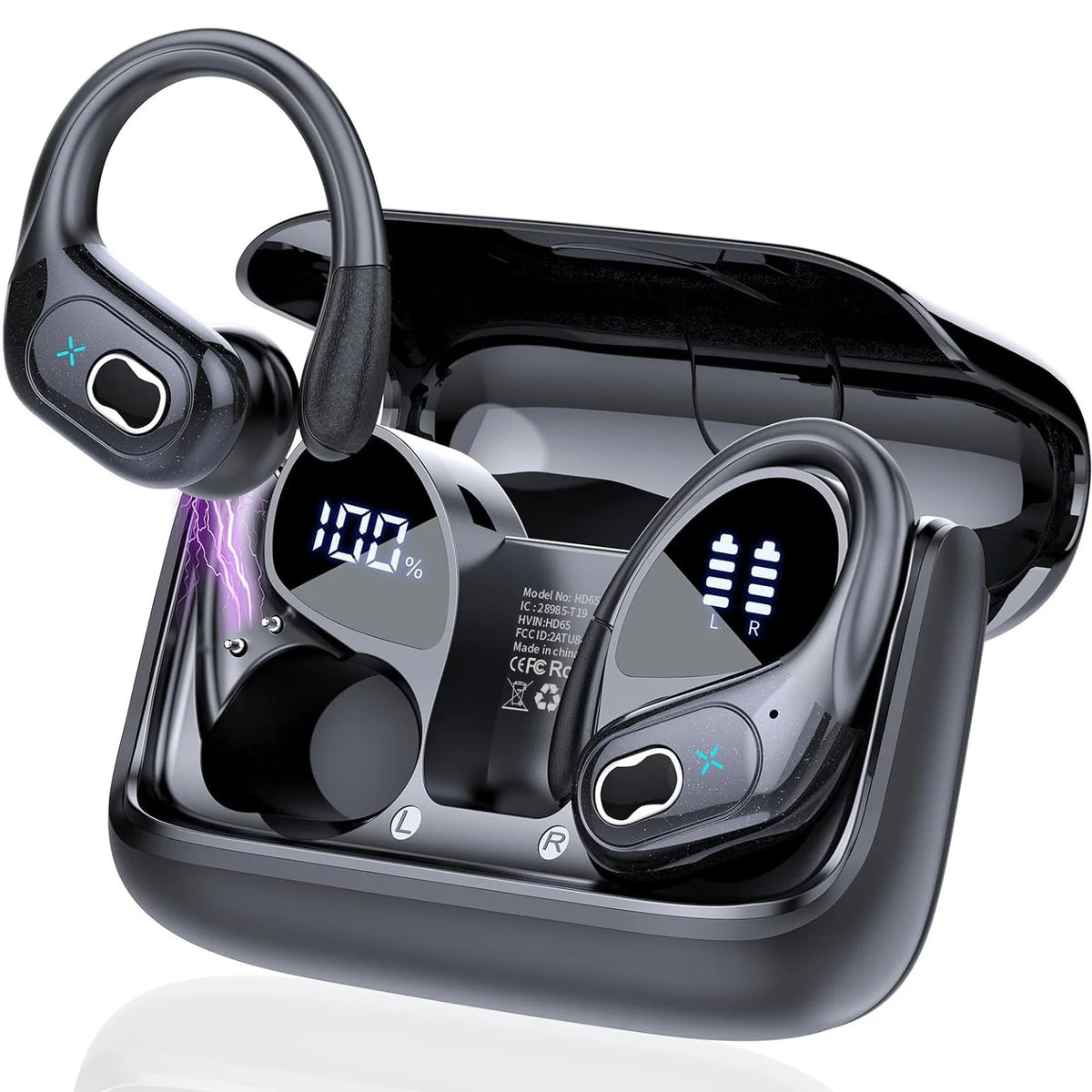 Original GDLYL HD65 TWS Bluetooth V5.4 auriculares inalámbricos LED pantalla Digital auriculares reducción de ruido auriculares impermeables nuevo