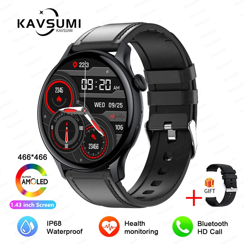 Reloj inteligente para mujer, pantalla AMOLED, siempre visualización del tiempo, NFC, IP68, resistente al agua, llamada deportiva, reloj inteligente para mujer, esfera personalizada