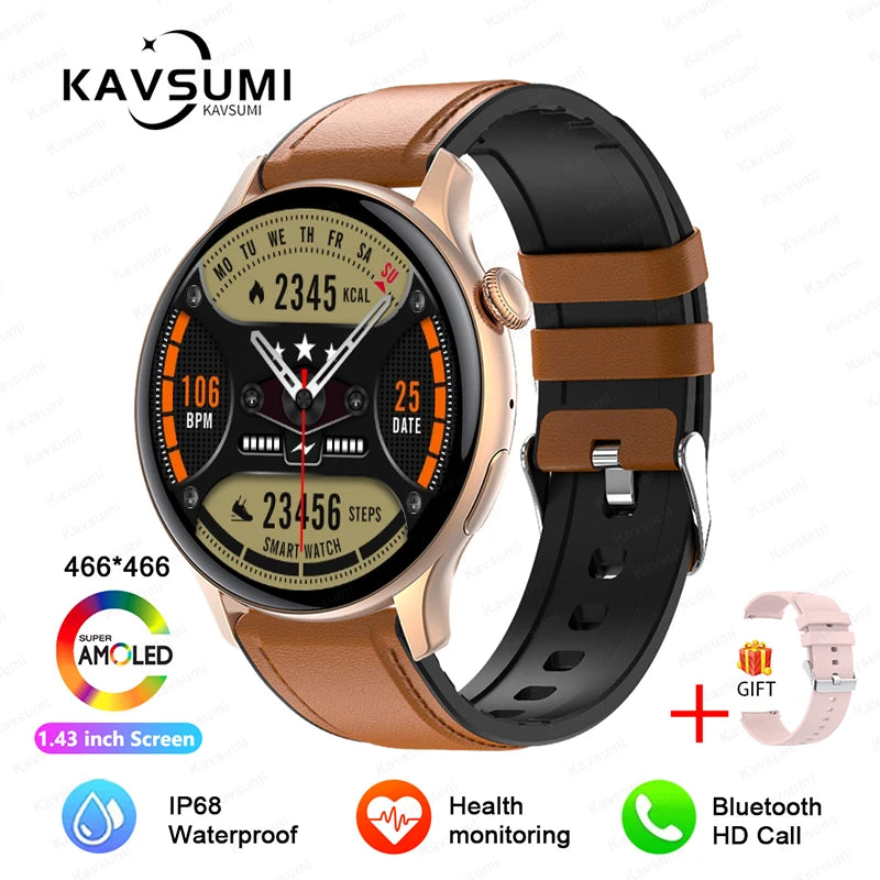 Reloj inteligente para mujer, pantalla AMOLED, siempre visualización del tiempo, NFC, IP68, resistente al agua, llamada deportiva, reloj inteligente para mujer, esfera personalizada