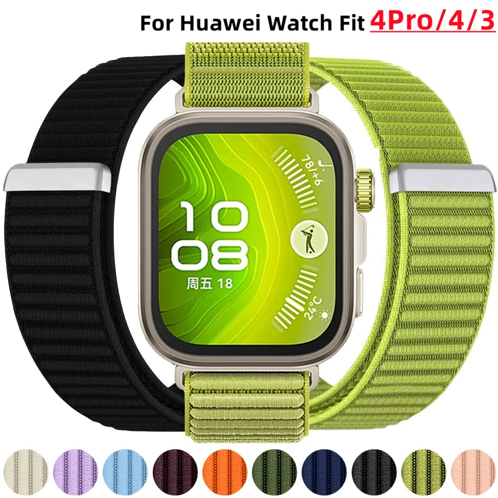 Correa de nailon trenzada para Huawei Watch Fit3/4Pro/5Pro, banda cómoda y transpirable para accesorios Huawei Watch Fit3/Fit4/Fit5