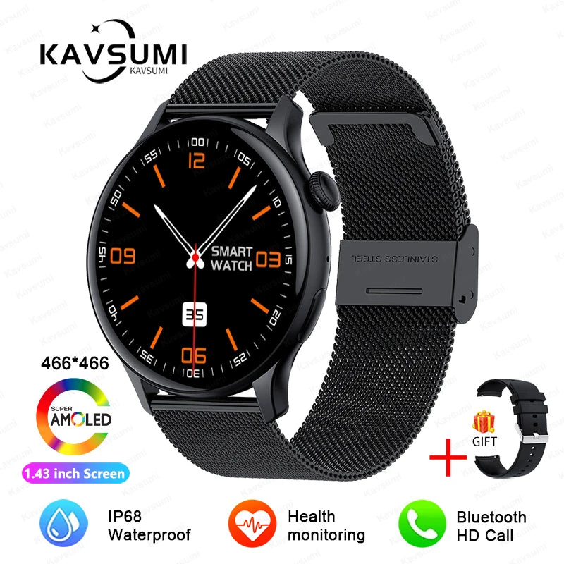 Reloj inteligente para mujer, pantalla AMOLED, siempre visualización del tiempo, NFC, IP68, resistente al agua, llamada deportiva, reloj inteligente para mujer, esfera personalizada