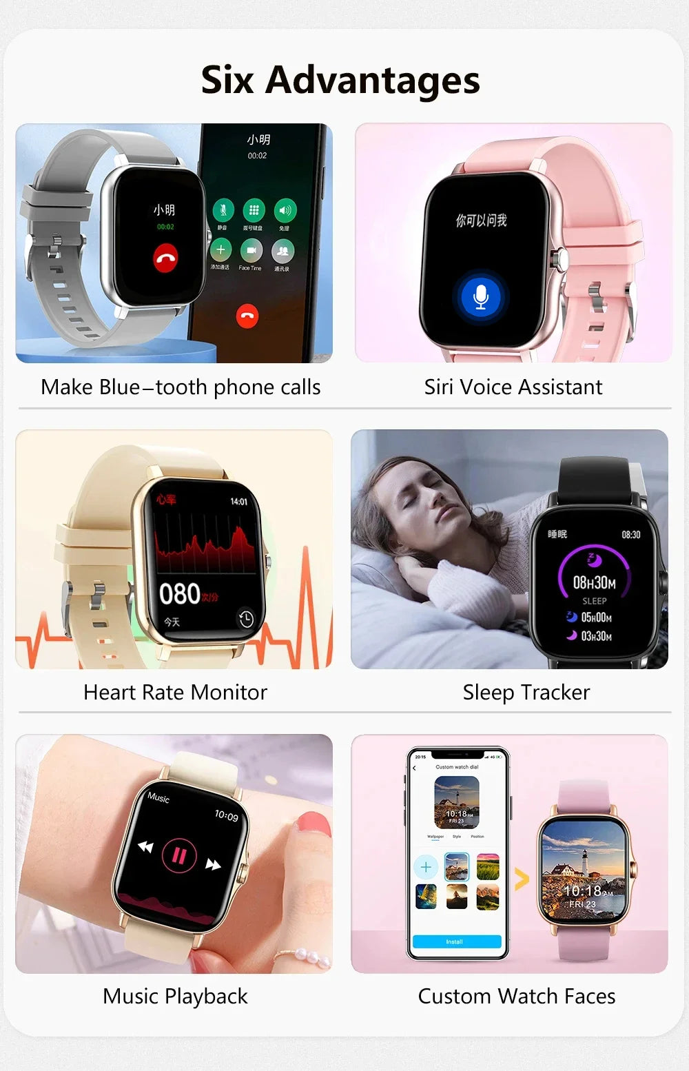 LAXASFIT 2025 nuevo reloj inteligente para hombre, regalo para mujer, pantalla completamente táctil, reloj deportivo para Fitness, reloj inteligente con llamadas Bluetooth