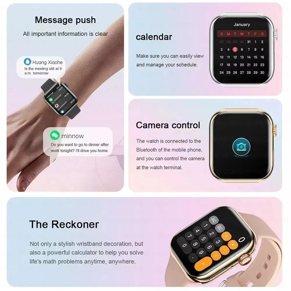 Reloj Inteligente Serie 10 Watch 10 GPS con Memoria DT, Música, Video, Llamadas Bluetooth, Monitor de Ritmo Cardíaco, Resistente al Agua, NFC, para Apple y Android