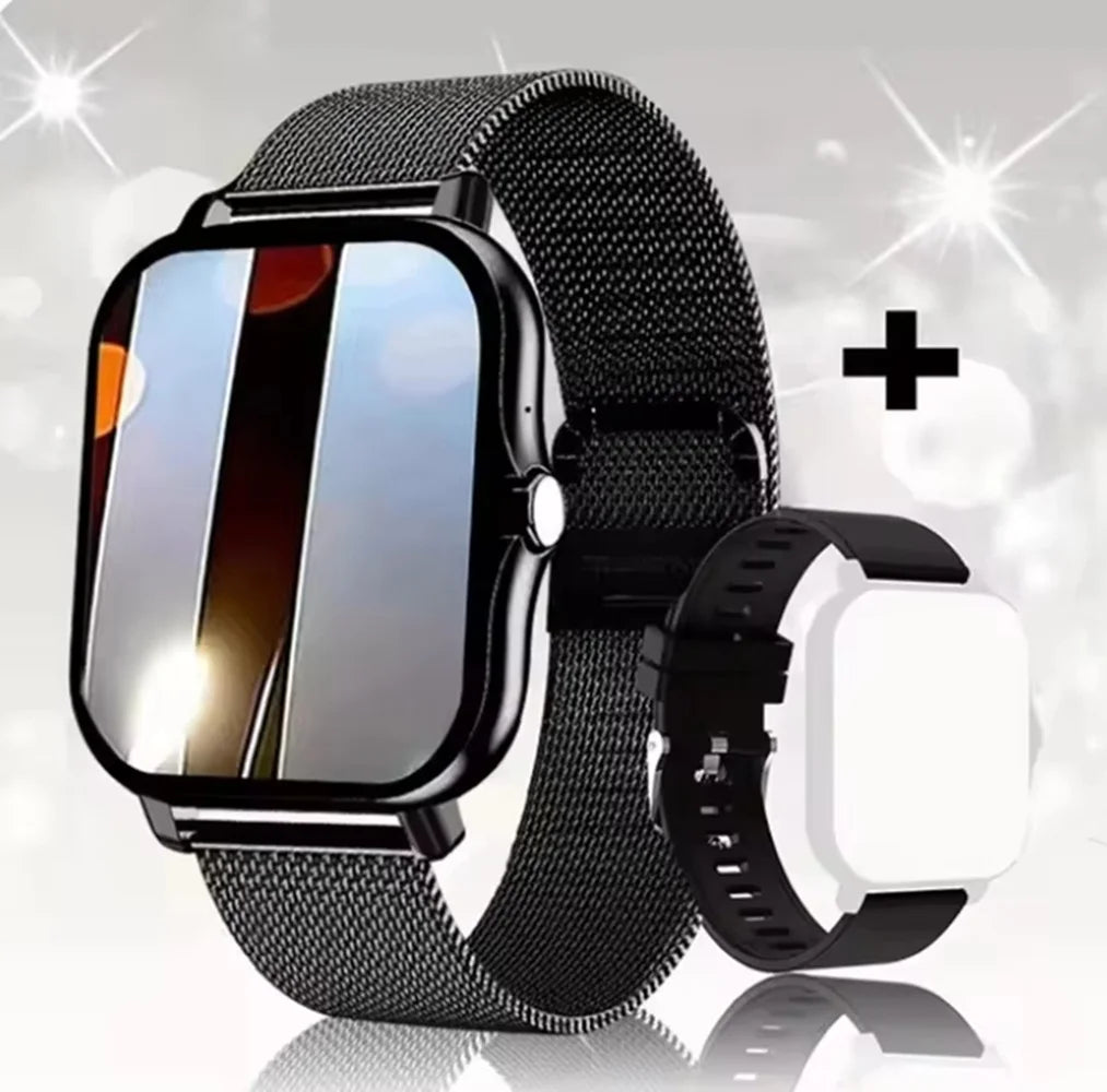 LAXASFIT 2025 nuevo reloj inteligente para hombre, regalo para mujer, pantalla completamente táctil, reloj deportivo para Fitness, reloj inteligente con llamadas Bluetooth