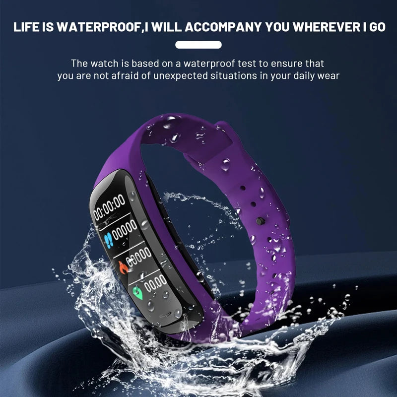 Reloj inteligente C1 Plus con Bluetooth, pulsera deportiva con contador de pasos, rastreador de actividad física, frecuencia cardíaca, presión arterial, sueño, regalo para hombres y mujeres
