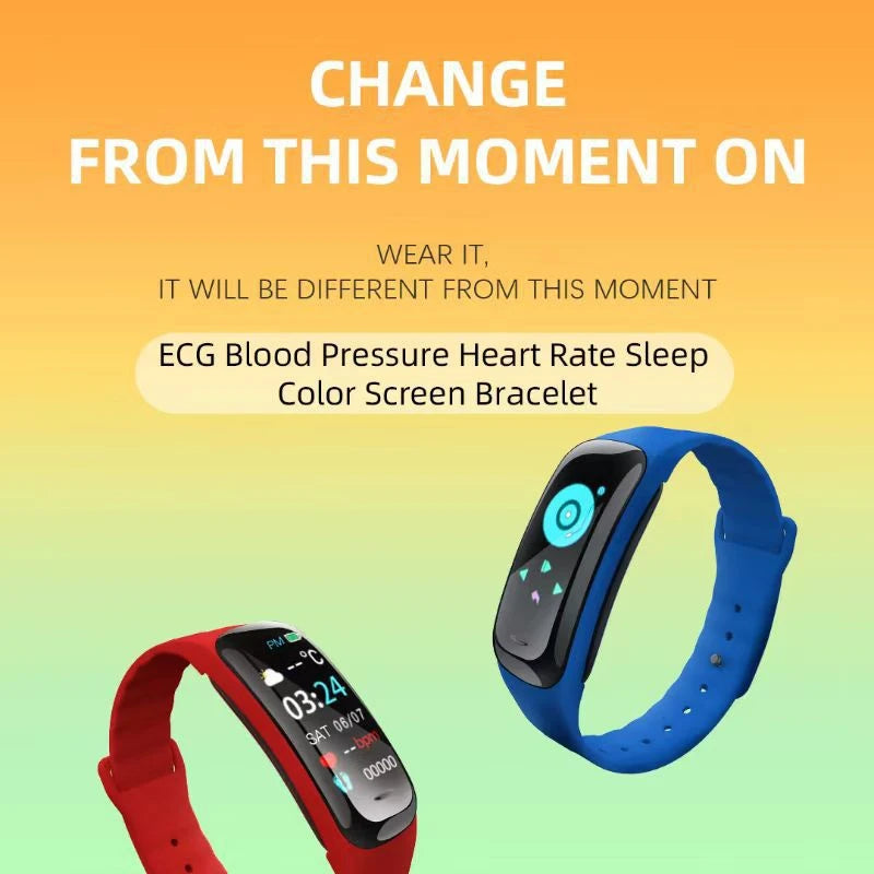 Reloj Inteligente C1 Plus, Monitor de Actividad Física, Bluetooth, Frecuencia Cardíaca, Presión Arterial, Contador de Pasos, Pulsera Deportiva para Hombres y Mujeres 2026