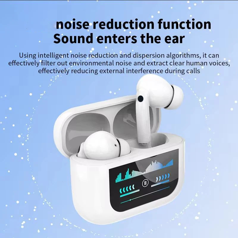 Auriculares estéreo inalámbricos TWS con control táctil y estuche de carga, auriculares inalámbricos intrauditivos inteligentes con micrófono