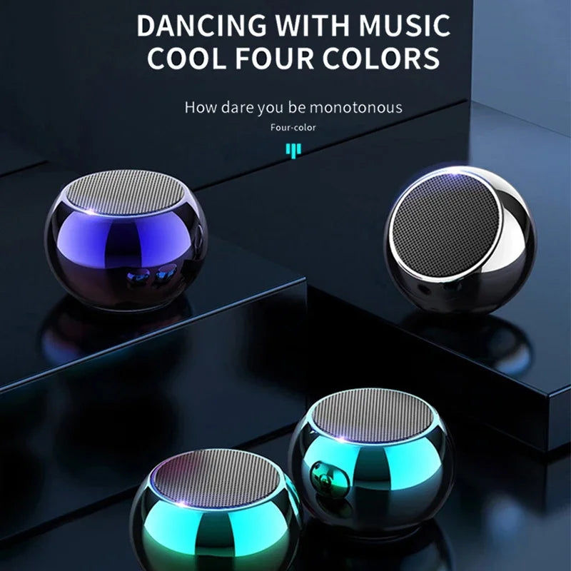 Mini altavoz Bluetooth, reproductor inalámbrico HiFi TWS, altavoz metálico de alta potencia para música, teléfonos móviles y tabletas, subwoofer portátil para deportes.