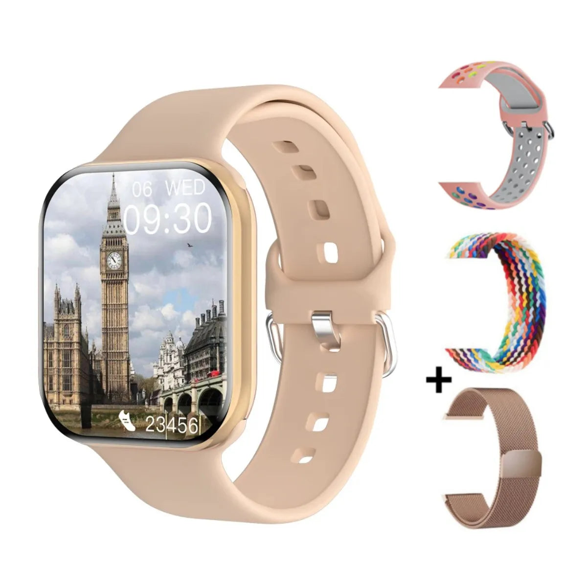 Reloj Inteligente Serie 10 Watch 10 GPS con Memoria DT, Música, Video, Llamadas Bluetooth, Monitor de Ritmo Cardíaco, Resistente al Agua, NFC, para Apple y Android