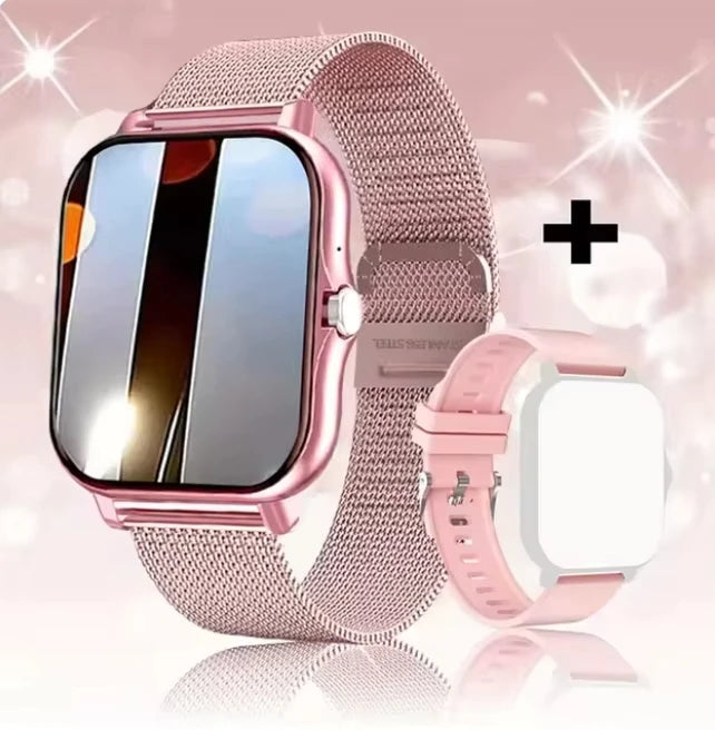 LAXASFIT 2025 nuevo reloj inteligente para hombre, regalo para mujer, pantalla completamente táctil, reloj deportivo para Fitness, reloj inteligente con llamadas Bluetooth