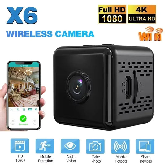 Mini cámara WiFi 1080P con visión nocturna por infrarrojos y detección de movimiento, cámara de visualización remota, grabadora de vídeo y voz para el hogar