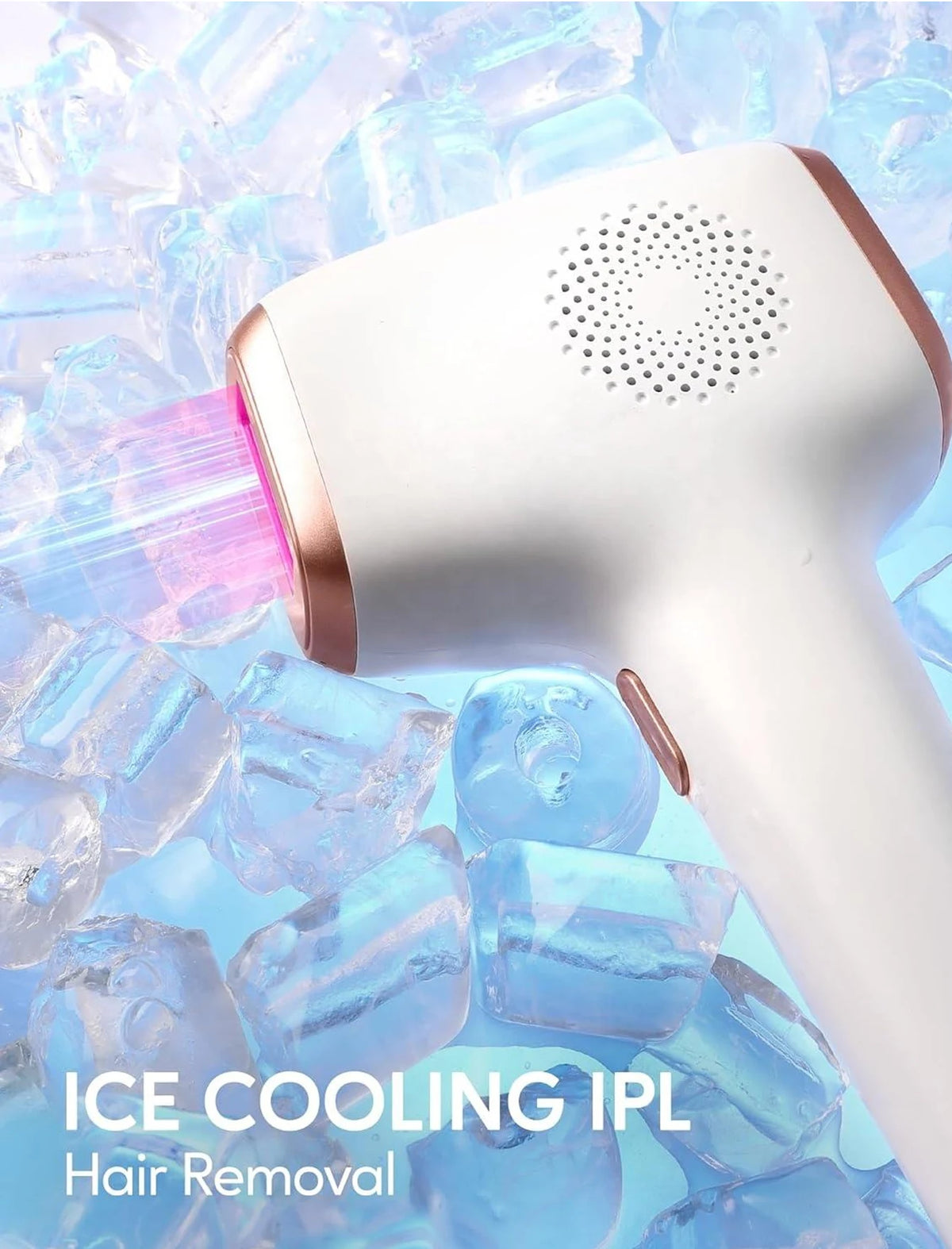 Depilación IPL con función de cuidado de enfriamiento de hielo para mujeres permanente, 9999,999 flashes Dispositivo de depilación IPL indoloro