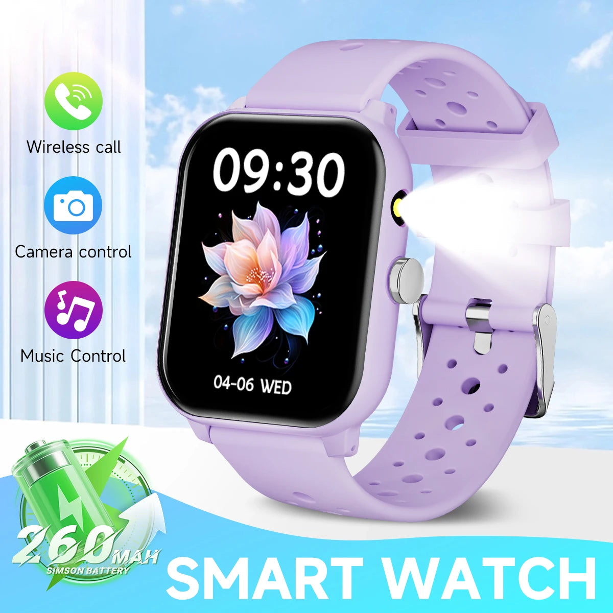 Nuevo Reloj Inteligente para Juegos, 1.83'', Llamadas Bluetooth, Modo Deportivo, Control de Música/Cámara, Linterna LED, Batería de Larga Duración, para Android/iOS