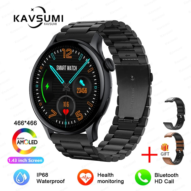 Reloj inteligente para mujer, pantalla AMOLED, siempre visualización del tiempo, NFC, IP68, resistente al agua, llamada deportiva, reloj inteligente para mujer, esfera personalizada