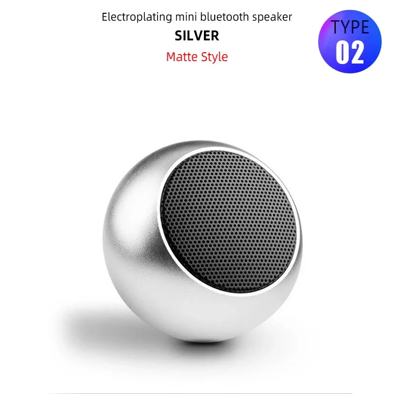 Mini altavoz Bluetooth, reproductor inalámbrico HiFi TWS, altavoz metálico de alta potencia para música, teléfonos móviles y tabletas, subwoofer portátil para deportes.