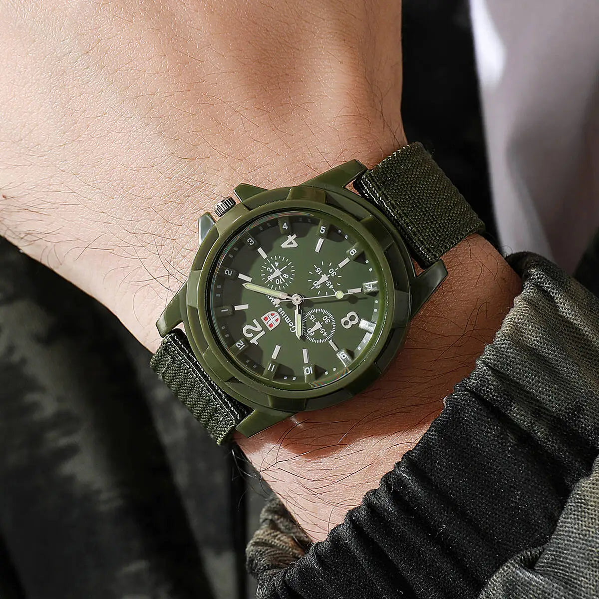 Relojes militares informales para hombre, reloj de pulsera deportivo de cuarzo con banda de nailon, reloj Masculino (sin caja)