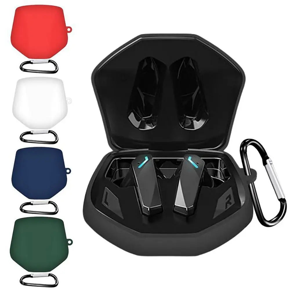 Estuche de almacenamiento de auriculares para Lenovo GM2 PRO, funda para auriculares inalámbricos, bolsa de transporte de silicona, Protector de auriculares a prueba de golpes con mosquetón