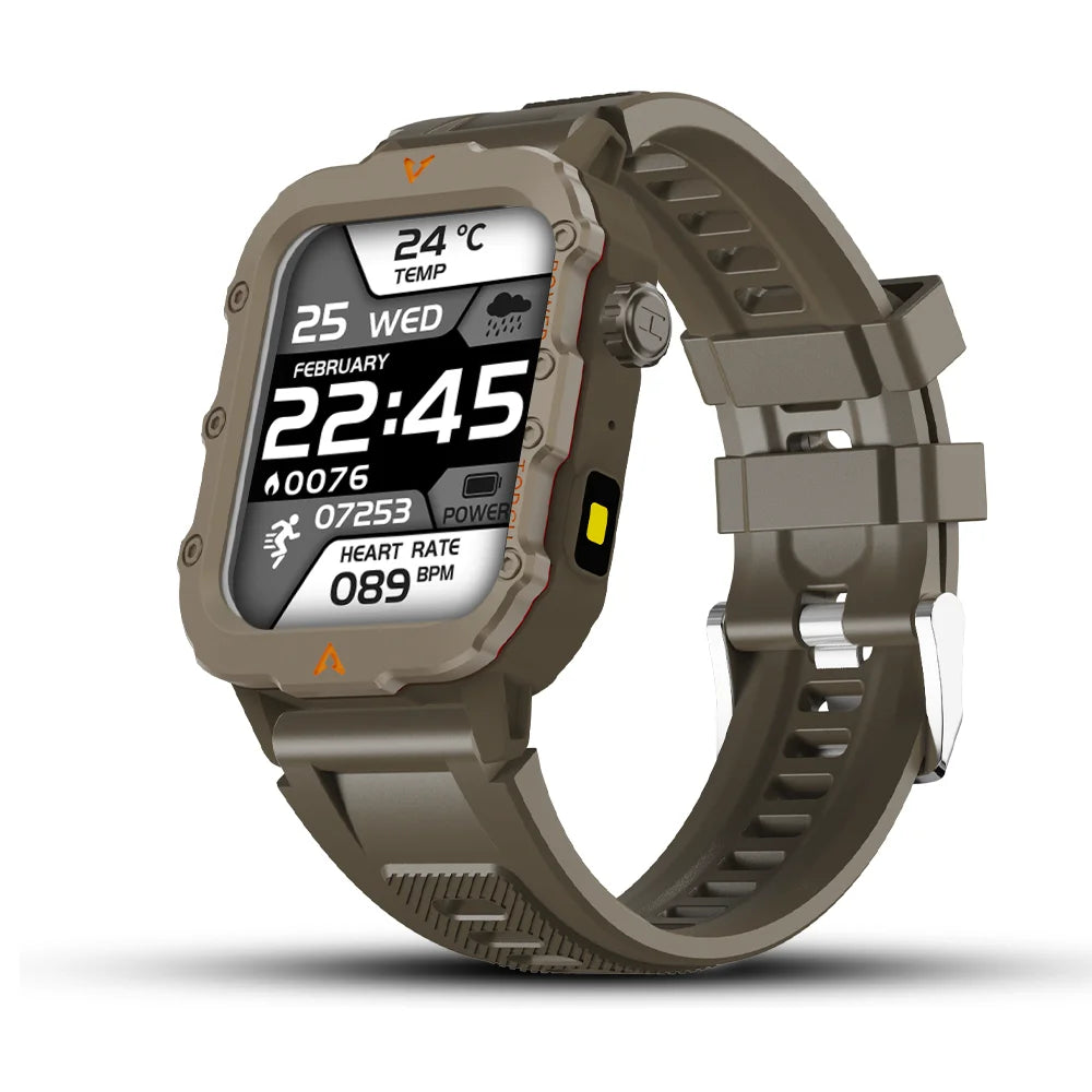Reloj inteligente deportivo LAXASFIT para hombre, pantalla 1,71, oxígeno en sangre, Bluetooth, reloj parlante, linterna LED multideporte, reloj inteligente para exteriores
