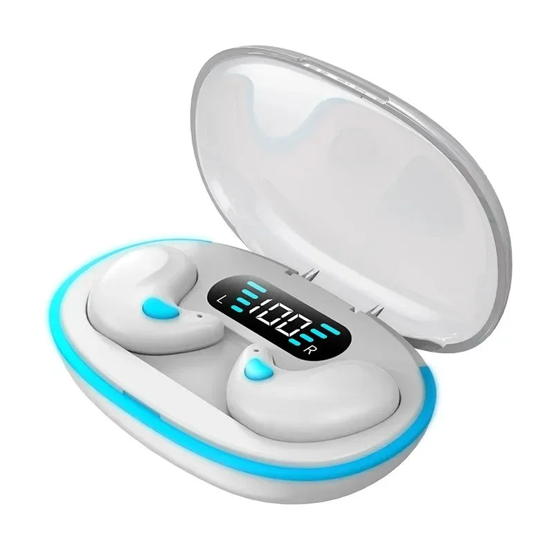 Auriculares inalámbricos Bluetooth 5.3, mini, para dormir, ultrapequeños y portátiles, ideales para orejas pequeñas, con micrófono integrado para llamadas nítidas.