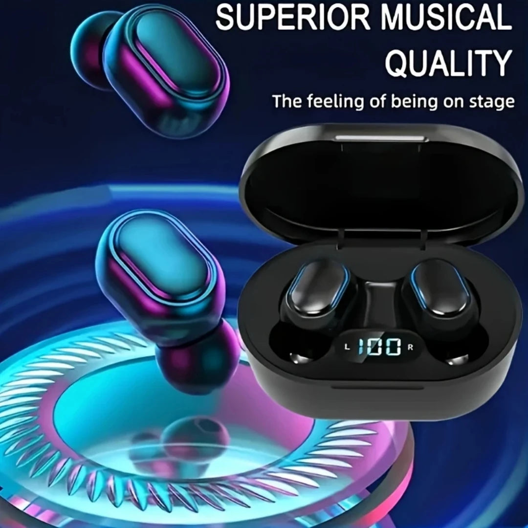 Auriculares Bluetooth Inalámbricos Originales E7S con Micrófono, Pantalla LED, Auriculares para iPhone y Xiaomi, Auriculares TWS